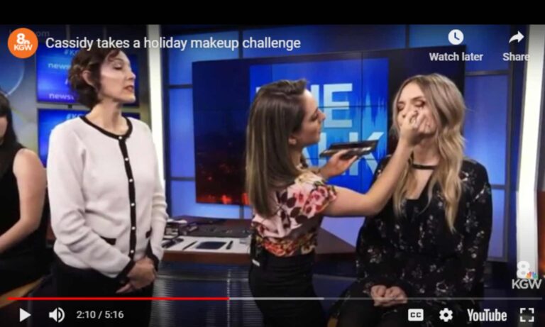 The Art of Makeup’s Celena Rubin and student Ellie Hayward  featured on KGW live in-studio